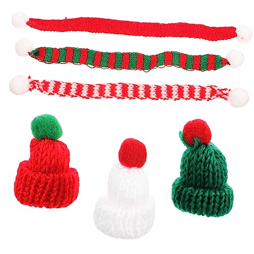 Mipcase 6Stücke Mini Weihnachtsmütze und Schal Teiliges DIY Handwerk Zubehör Gestrickte Mützen und Farbige Schals für Kreative Weihnachtsdeko und Bastelprojekte Mipcase 6Stücke Mini Weihnachtsmütze und Schal Teiliges DIY Handwerk Zubehör Gestrickte Mützen und Farbige Schals für Kreative Weihnachtsdeko und Bastelprojekte von Mipcase
