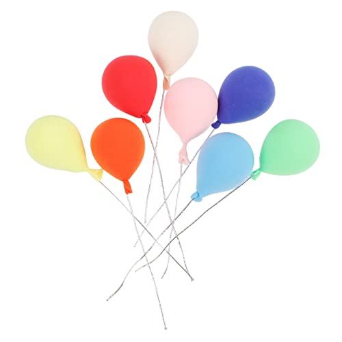 Mipcase 8 Stück Puppenhaus Blaue Miniatur Ballonform Dekoration Für Partys Pastell Dekoration Farbe Rosa Ornament Winziges Puppenhaus Miniatur Zubehör Mini Ballons Geburtstag von Mipcase