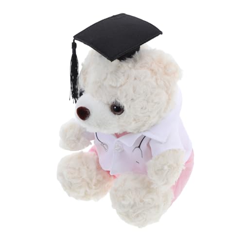 Mipcase Bärenpuppe Abschlussgeschenk Puppe Abschluss Kuscheltiere Bärenpuppe Abschlusssaison Abschlussbär Abschluss Kuscheltier Bär Kuschelbär Abschlussmütze Plüsch von Mipcase
