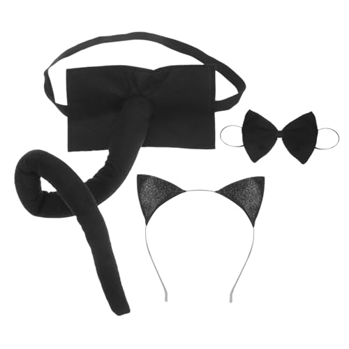 Mipcase Cosplay Katzenkostüm aus Stoff mit Schwarzem Katzenohren Stirnband und Fliege Leichtes Party Zubehör für Mädchen Tier Kostüm Accessoires für Karneval und Bühnenauftritte Mipcase Cosplay Katzenkostüm aus Stoff mit Schwarzem Katzenohren Stirnband und Fliege Leichtes Party Zubehör für Mädchen Tier Kostüm Accessoires für Karneval und Bühnenauftritte von Mipcase
