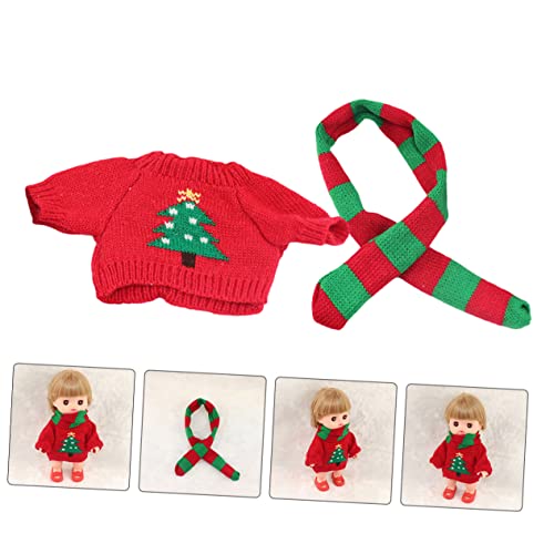 Mipcase Doll Sweater mit Austauschbarem Mini Schal Herbst Winter Puppenkleidung Strapazierfähiger Geeignet für Kleine Puppen und Puppenhäuser Sicheres Material Modisches Design Mipcase Doll Sweater mit Austauschbarem Mini Schal Herbst Winter Puppenkleidung Strapazierfähiger Geeignet für Kleine Puppen und Puppenhäuser Sicheres Material Modisches Design von Mipcase