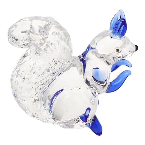 Mipcase Elegante Kristall-eichhörnchenfigur Für Tischdekoration Einzigartiges Tierornament Aus Hochwertigem Kristall Für Zuhause Büro Blumentöpfe Und Garten von Mipcase