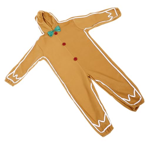 Mipcase Gingerbread Man Cosplay Kostüm Weihnachtsfeier Verkleidung Jungen Mädchen Weiches Bequemes Stoffmaterial Leicht Tragbar Für Bühne Rollenspiel Party von Mipcase