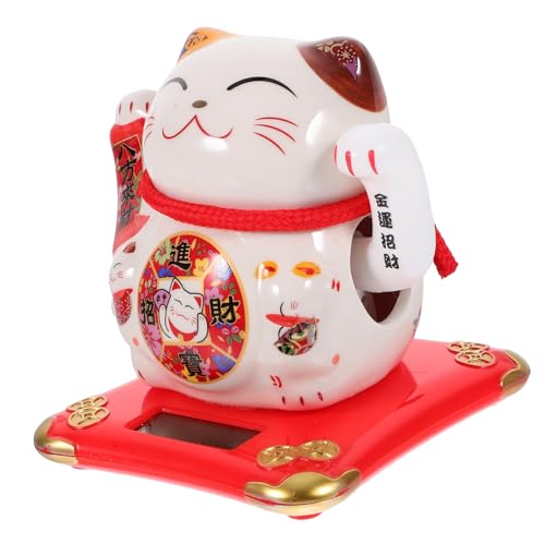 Mipcase Glückskatzen Dekoration im Japanischen Solarbetriebene Winkende Niedliche Katzenfigur für Schreibtisch und Wohnaccessoires mit Segensbedeutung Mipcase Glückskatzen Dekoration im Japanischen Solarbetriebene Winkende Niedliche Katzenfigur für Schreibtisch und Wohnaccessoires mit Segensbedeutung von Mipcase