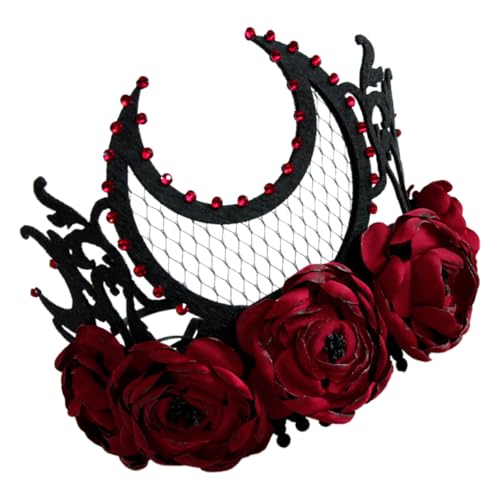 Mipcase Halloween Blumenkronen Stirnband mit Roten Rosen Leichtes Haarband für Erwachsene Vielseitiger Kopfschmuck für Geburtstag Karneval Halloween und Festliche Kostümpartys Mipcase Halloween Blumenkronen Stirnband mit Roten Rosen Leichtes Haarband für Erwachsene Vielseitiger Kopfschmuck für Geburtstag Karneval Halloween und Festliche Kostümpartys von Mipcase
