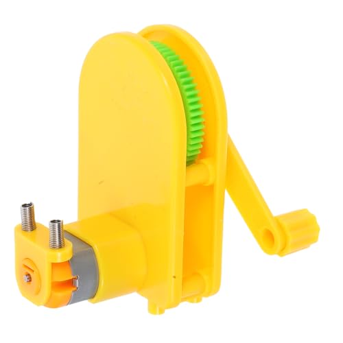 Mipcase Handgenerator Für Wissenschaftsunterricht DIY Generator Kit Handgetanter Generator Experimentierkasten Für Schüler Stammaktivitätsset Handkurbelkraft Gelb Plastik von Mipcase