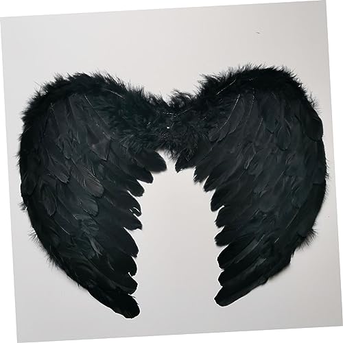 Mipcase Komfortable Plume Engelsflügel Cosplay Prop für Leichtes und Party Accessoire in Schwarz Geeignet für Halloween Weihnachten Mipcase Komfortable Plume Engelsflügel Cosplay Prop für Leichtes und Party Accessoire in Schwarz Geeignet für Halloween Weihnachten von Mipcase