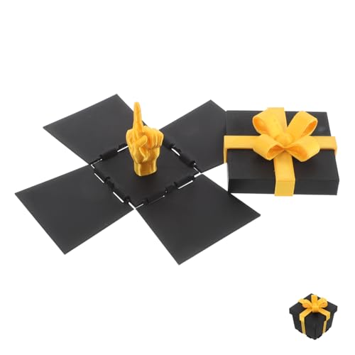 Mipcase Lustige Geschenkbox mit Finger Design Schwarzer Karton Kreatives Schreibtischspielzeug für Erwachsene Witzige Weihnachts und Originelle Bürodekoration Vielseitige von Mipcase
