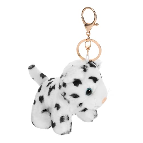 Mipcase Party-Plüsch-Schneeleopard Plüsch-Leoparden-Schlüsselanhänger Stofftier Schlüsselanhänger pendant Schlüsselbund Schlüsselanhänger-Taschenanhänger Zinklegierung von Mipcase