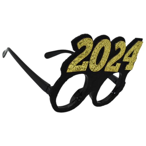 Mipcase Partybrille Digitale Neujahrsdeko Leichtes Photo Booth Accessoire für Silvester Vielseitige Partybrille für Kindergeburtstag und Festlichkeiten von Mipcase