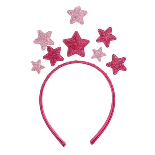 Mipcase Pentagramm-Stirnband Urlaubsstirnband Glitzerstern-Stirnband Haargummis für die Silvesterparty süße Kopfbedeckung Star Headwap Star-Accessoires Plastik rot Mipcase Pentagramm-Stirnband Urlaubsstirnband Glitzerstern-Stirnband Haargummis für die Silvesterparty süße Kopfbedeckung Star Headwap Star-Accessoires Plastik rot von Mipcase