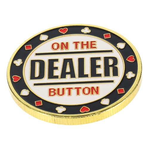 Mipcase Pokerchip Dealer Button aus Metall Hochwertiges Pokerzubehör für Kartenspiele Leicht und Tragbar Starke Verschleißfestigkeit und Textur Mipcase Pokerchip Dealer Button aus Metall Hochwertiges Pokerzubehör für Kartenspiele Leicht und Tragbar Starke Verschleißfestigkeit und Textur von Mipcase
