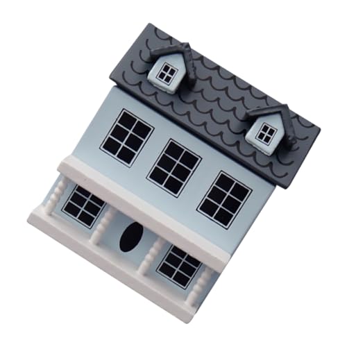 Mipcase Puppenhaus-Minimöbel klein für kuschelig cutermesserser miniaturhaus Present Ideas holzhäuser Mikro- - Mini-Hausverzierung rustikales Holzhaus Mini Holzhaus hölzern Sky-Blue von Mipcase