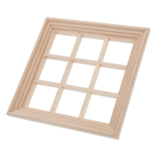 Mipcase Puppenhausfenster Puppenhausmöbel Kleines Fenster Puppenhaus-miniaturfenster Miniaturtüren Und -Fenster Vorhänge Für Puppenhäuser Puppenhausverkleidung Beige PVC von Mipcase