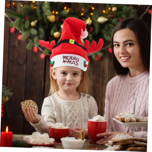 Mipcase Rote Weihnachtsmütze mit Rentiergeweih Kuscheliges Plüschmaterial Bequemer Sitz Festliches Partyzubehör für Erwachsene und Einzigartiges Design mit Gürtelschnalle für Mipcase Rote Weihnachtsmütze mit Rentiergeweih Kuscheliges Plüschmaterial Bequemer Sitz Festliches Partyzubehör für Erwachsene und Einzigartiges Design mit Gürtelschnalle für von Mipcase
