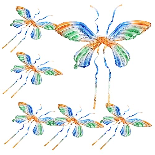 Mipcase Schmetterlings Flügel Folienballons Leichte Bunte Party Deko mit Tragebändern für Kostümflügel Bühne Halloween Weihnachten DIY Flügel Accessoire Zufällige Farbe Zufällige Farbe von Mipcase