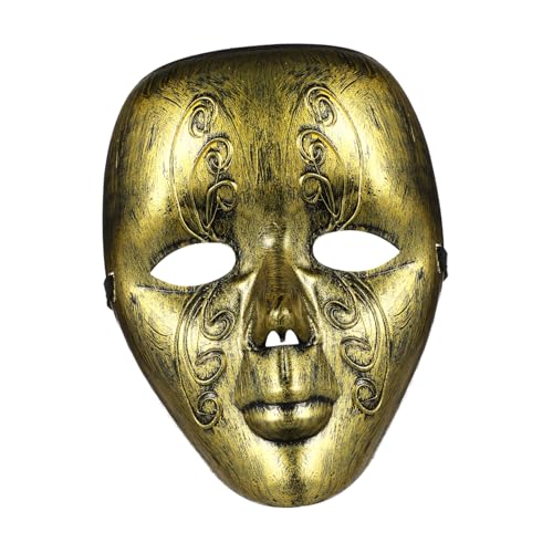 Mipcase Vintage Masquerade Vollgesichtsmaske Solidem Komfortabel und Detailreich für Damen für Karneval Halloween Party und Cosplay von Mipcase