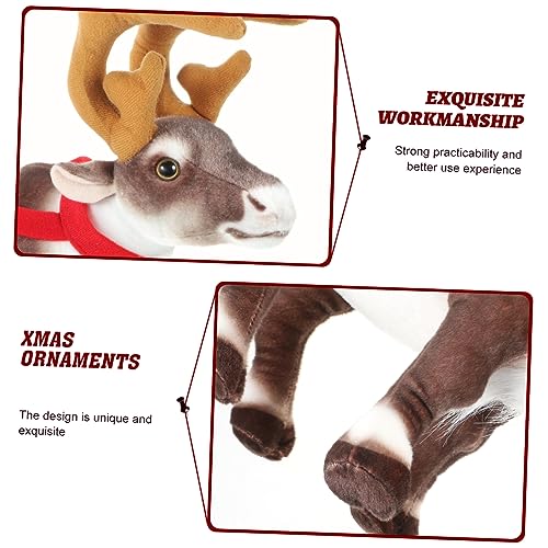 Mipcase Weihnachtlicher Kleiner Plüsch Elch Weiches Stofftier mit Niedlicher Dekoratives Rentier für Festliche Weihnachtsdeko und Gemütliche Wohnraumgestaltung von Mipcase