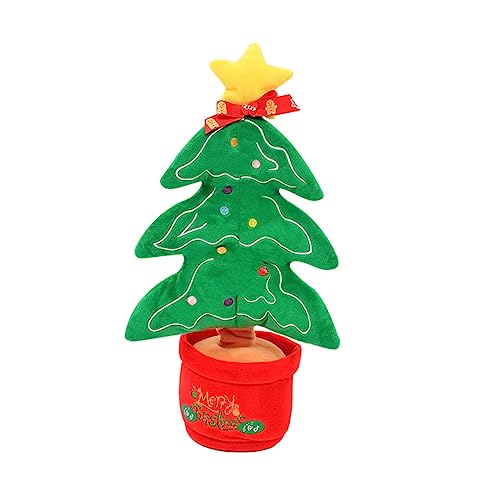 Mipcase Weihnachtlicher Tanzender Gingerbread Plüsch mit Licht Sprechendes Babytoddlerspielzeug Festliche Weihnachtsdeko für Zuhause Singendes zur Weihnachtsfeier von Mipcase