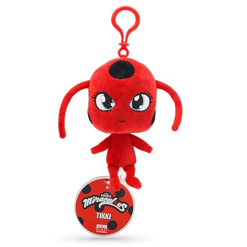 Miraculous Ladybug – Kwami Lifesize Tikki, 12,7 cm Marienkäfer-Plüsch-Clip-On-Spielzeug für Kinder, superweiches Sammlerstück, Stofftier mit Glitzer-Stichaugen und farblich passendem, M13019 Miraculous Ladybug – Kwami Lifesize Tikki, 12,7 cm Marienkäfer-Plüsch-Clip-On-Spielzeug für Kinder, superweiches Sammlerstück, Stofftier mit Glitzer-Stichaugen und farblich passendem, M13019 von Miraculous