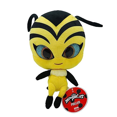 Miraculous Ladybug – Kwami Mon Ami Pollen, 22,9 cm Bienen-Plüschtiere für Kinder, superweiches Stofftier mit Harzaugen, hohem Glitzer und Glanz, und detaillierten Nähten (Wyncor) von Miraculous