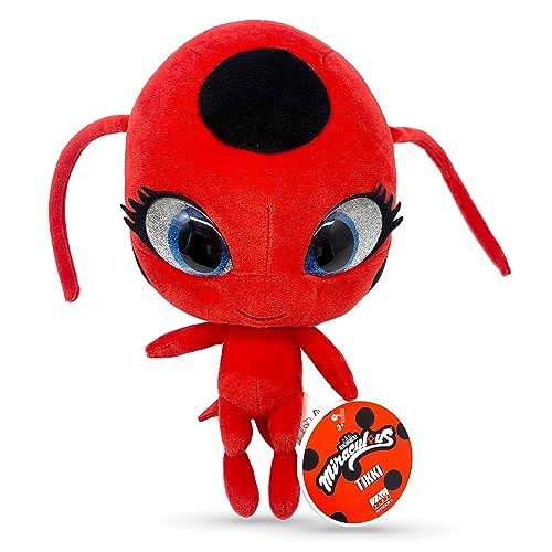 Miraculous Ladybug - Kwami Mon Ami Tikki 24 cm Ladybug Plush Toys for Kids, Super Soft Stuffed Toy with Resin Eyes, High Glitter and Gloss, Detailed Stitching Finishes (Wyncor) von Miraculous