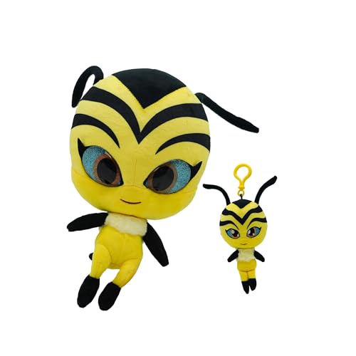 Miraculous Ladybug – Kwami Plüsch-Set, Mon Ami, 22,9 cm Plüsch mit Harzaugen und lebensgroßes Stofftier mit passendem Rucksack, Schlüsselanhänger, Spielzeug für Kinder – Pollen Miraculous Ladybug – Kwami Plüsch-Set, Mon Ami, 22,9 cm Plüsch mit Harzaugen und lebensgroßes Stofftier mit passendem Rucksack, Schlüsselanhänger, Spielzeug für Kinder – Pollen von Miraculous