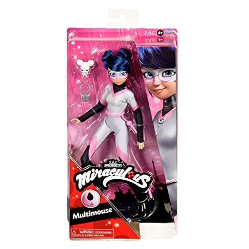 Miraculous Marienkäfer und Katze Noir Toys Multimouse Fashion Doll | Gelenke 26 cm Multimouse Puppe mit Zubehör Kwami | Marinette Multimouse Figur | Bandai Puppen von Miraculous