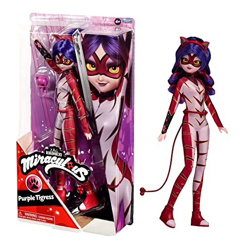 Miraculous Marienkäfer und Katze Noir Toys lila Tigress Modepuppe bewegliche 26 cm lila Tigress Puppe mit Zubehör Kwami lila Tigress Figur Bandai Puppen, P50023 Miraculous Marienkäfer und Katze Noir Toys lila Tigress Modepuppe bewegliche 26 cm lila Tigress Puppe mit Zubehör Kwami lila Tigress Figur Bandai Puppen, P50023 von Miraculous
