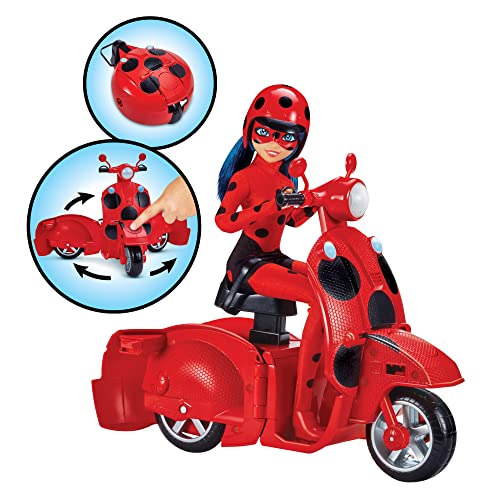 Switch N Go Scooter with Exclusive 10.5” Ladybug Lucky Charms Fashion Doll and Accessories von Miraculous