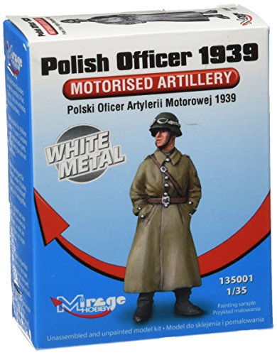 Mirage Hobby 135001 - Figuren Polish Officer 1939 Motorised Artillery Metal, weiß von Mirage Hobby