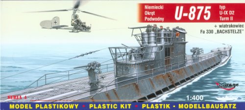 Mirage Hobby 40043 - Deutsches U-Boot U 875 Typ IX D2 Turm II und FA 330 Bachstelze, Schiff von Mirage Hobby