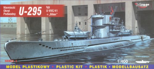 Mirage Hobby 40414 - Deutsches U-Boot U 295 Typ VII C/41 mit Biber, Schiff von Mirage Hobby