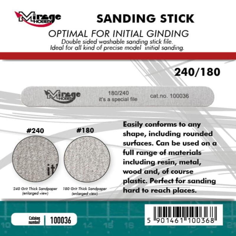 Sanding Stick Double Grid 180/240 Sanding Stick Double Grid 180/240 von Mirage Hobby