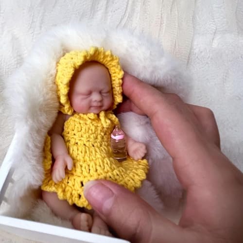 Mire & Mire 11.43 cm Miniatur-Reborn-Babypuppe Mädchen Realistisches Silikon Ganzkörper Mini Neugeborenes Handgemachtes Stressabbau-Spielzeug Mire & Mire 11.43 cm Miniatur-Reborn-Babypuppe Mädchen Realistisches Silikon Ganzkörper Mini Neugeborenes Handgemachtes Stressabbau-Spielzeug von Mire & Mire