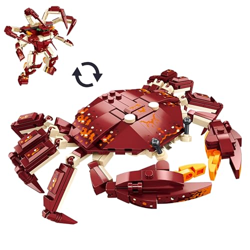 2 in1Krabbenroboter Bausatz – 242 Teiliges transformierbares Bauset mit Meerestieren, STEM Lernspielzeug, Dekoration für das Homeoffice, kreative Geschenke für Erwachsene und Kinder ab 8 Jahren 2 in1Krabbenroboter Bausatz – 242 Teiliges transformierbares Bauset mit Meerestieren, STEM Lernspielzeug, Dekoration für das Homeoffice, kreative Geschenke für Erwachsene und Kinder ab 8 Jahren von MirthMakers