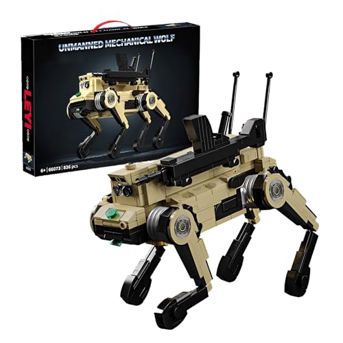 3 in 1 Mechanischer Wolf Baukasten - 826PCS Militärische Tiere Bauklotz Spielzeug für Haus Büro Kunst Dekor, Kompatibel mit großen Marken, Großes Geschenk für Erwachsene und Kinder Alter 6+ 3 in 1 Mechanischer Wolf Baukasten - 826PCS Militärische Tiere Bauklotz Spielzeug für Haus Büro Kunst Dekor, Kompatibel mit großen Marken, Großes Geschenk für Erwachsene und Kinder Alter 6+ von MirthMakers