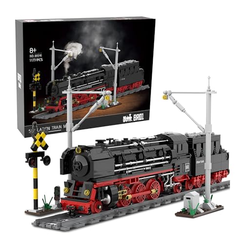 BR01 Dampflocomotive Bausteinsatz - 1177PCS Deutsche Zugsteine Kit, Stadtbahnmodell für Erwachsene Autoliebhaber, STEM interaktives Spielzeug, Heimdekor, Kreatives Geschenk für Kinder im Alter von 8+ BR01 Dampflocomotive Bausteinsatz - 1177PCS Deutsche Zugsteine Kit, Stadtbahnmodell für Erwachsene Autoliebhaber, STEM interaktives Spielzeug, Heimdekor, Kreatives Geschenk für Kinder im Alter von 8+ von MirthMakers