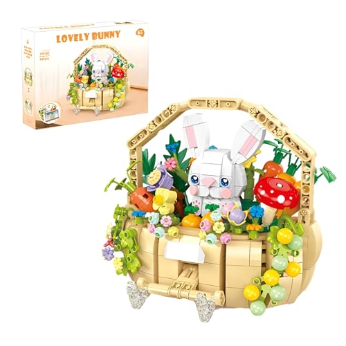 Bunny Pop-Up Blumenkorb Baukasten-Set - 665-Teiliges Interaktives Springendes Kaninchen Tier-Stein-Set mit Handyhalterung, STEM-Lernspielzeug, Kreatives Geschenk für Erwachsene und Kinder ab 8 Jahren Bunny Pop-Up Blumenkorb Baukasten-Set - 665-Teiliges Interaktives Springendes Kaninchen Tier-Stein-Set mit Handyhalterung, STEM-Lernspielzeug, Kreatives Geschenk für Erwachsene und Kinder ab 8 Jahren von MirthMakers
