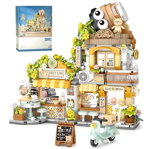 City Café Baukasten-Set – 1077 Teile Faltbarer Coffee-Shop Mikro-Bausteine Bausatz, Zuhause-Büro-Dekoration, Urbane Straßenszene, STEM-Lernspielzeug, Erwachsene und Kinder City Café Baukasten-Set – 1077 Teile Faltbarer Coffee-Shop Mikro-Bausteine Bausatz, Zuhause-Büro-Dekoration, Urbane Straßenszene, STEM-Lernspielzeug, Erwachsene und Kinder von MirthMakers