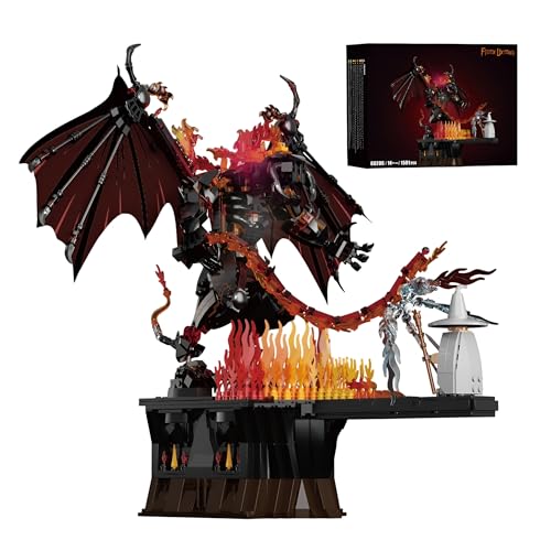 Flame Demon Building Blocks Set – 1581PCS Set mit magischen Tierbausteinen, Sammlermodell, Filmfigur, Dekoration für Homeoffice, Pädagogisches DIY-Spielzeug, Kreatives Geschenk für Horrorfans von MirthMakers