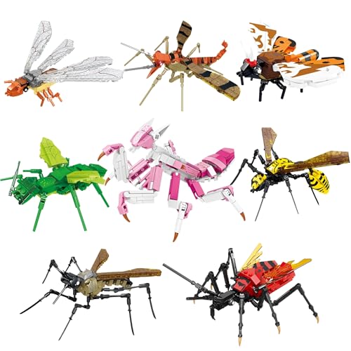 Insekten-Bausteine-Set – 1054 Teile Fliegende-Tiere-Bausteine-Kit, Biene Und 8 Weitere, Wohnung-Büro-Deko, STEM-Lernspielzeug, Klassenbelohnung, Kreative Geschenk Für Erwachsene, Kinder Ab 8 Jahren Insekten-Bausteine-Set – 1054 Teile Fliegende-Tiere-Bausteine-Kit, Biene Und 8 Weitere, Wohnung-Büro-Deko, STEM-Lernspielzeug, Klassenbelohnung, Kreative Geschenk Für Erwachsene, Kinder Ab 8 Jahren von MirthMakers