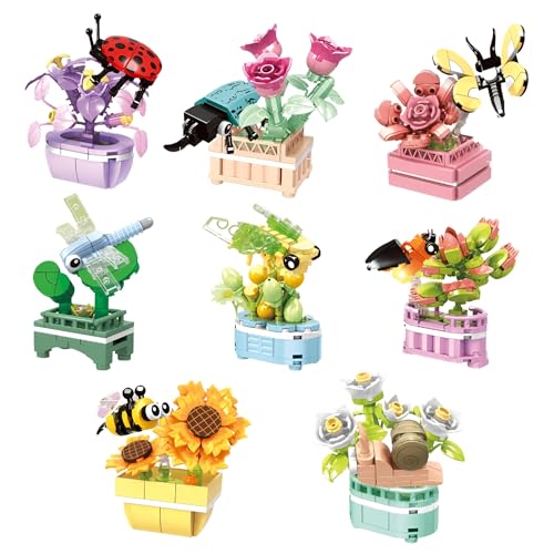 Insekten Blumen Baustein-Set - 585-teiliges Pflanzen-Set mit Schmetterling und Biene, modulare Botanik-Deko für Zuhause und Büro, STEM-Lernspielzeug & kreatives Geschenk für Erwachsene, Kinder Insekten Blumen Baustein-Set - 585-teiliges Pflanzen-Set mit Schmetterling und Biene, modulare Botanik-Deko für Zuhause und Büro, STEM-Lernspielzeug & kreatives Geschenk für Erwachsene, Kinder von MirthMakers