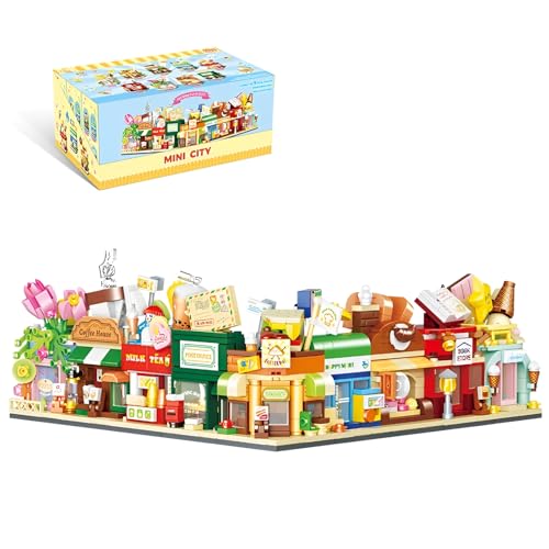 Lebensmittelstraße Bausatz – 854 Teile Mini Stadt Straßenszene Bausteine Kit, Sammelbare Miniaturen Stadt Wohnung Büro Deko STEM Lernspiel Kreatives Geschenk Für Erwachsene Kinder Lebensmittelstraße Bausatz – 854 Teile Mini Stadt Straßenszene Bausteine Kit, Sammelbare Miniaturen Stadt Wohnung Büro Deko STEM Lernspiel Kreatives Geschenk Für Erwachsene Kinder von MirthMakers