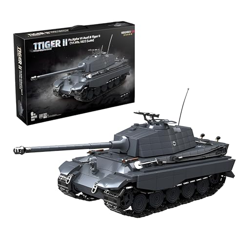 Militärpanzer Bausatz – 1563PCS PZ.KPFW VI AUSF.B Tiger II Schwerer Panzer Bausatz, Sammlermodell eines Deutschen Militärfahrzeugs Zweiten Weltkrieg, Wohnaccessoire, Sammlerstück für Erwachsene Militärpanzer Bausatz – 1563PCS PZ.KPFW VI AUSF.B Tiger II Schwerer Panzer Bausatz, Sammlermodell eines Deutschen Militärfahrzeugs Zweiten Weltkrieg, Wohnaccessoire, Sammlerstück für Erwachsene von MirthMakers