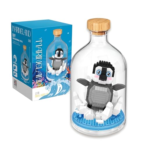 Mini-Tier-Bausteine-Set – 553-teiliges Pinguin-Figuren-Mikro-Bausteine-Set für Erwachsene, Home-Office-Dekoration, Sammlermodell Tiere, STEM-Lernspielzeug, kreatives Geschenk für Mädchen und Jungen von MirthMakers