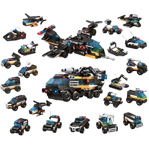MirthMakers 21 in 2 SWAT-Bausteine-Set – 440 Teile Kampfflugzeug, taktisches Fahrzeug-Bausatz, Bausatz zum Thema Spezialeinsätze, STEM-Lernspielzeug, Automodell, Kinder ab 6 Jahren MirthMakers 21 in 2 SWAT-Bausteine-Set – 440 Teile Kampfflugzeug, taktisches Fahrzeug-Bausatz, Bausatz zum Thema Spezialeinsätze, STEM-Lernspielzeug, Automodell, Kinder ab 6 Jahren von MirthMakers