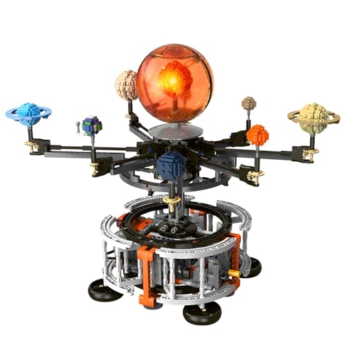 MirthMakers 9 Planeten DIY Drehplanetarium Bausatz - 1282 Teile Sonnensystem-Bausatz, STEM Bildungsspielzeug, Home Office Dekoration, Geschenk für Astronomie Enthusiasten und Kinder ab 6 Jahren von MirthMakers