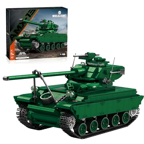 MirthMakers AMX-13 Leichtpanzer-Bausatz – 1:28 französischer Militär-LKW-Bausatz, Sammlermodell aus dem WW2, Wohnaccessoire, STEM-Lernspielzeug, Panzerfans ab 14 Jahren (1037 Teile) von MirthMakers