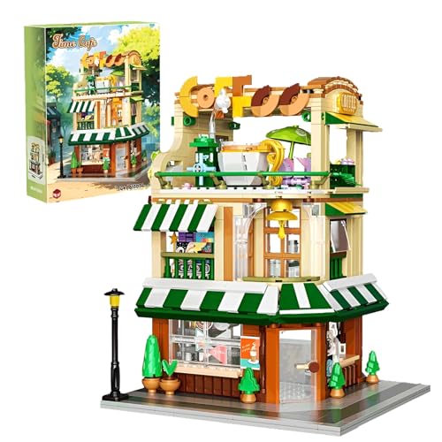 MirthMakers Café-Bausatz aus Mini-Bausteinen – 1003 Teile Stadt-Café-Modell, Deko für Zuhause Büro, Straßenkulisse, STEM-Lernspielzeug, Erwachsene und Jugendliche ab 14+ MirthMakers Café-Bausatz aus Mini-Bausteinen – 1003 Teile Stadt-Café-Modell, Deko für Zuhause Büro, Straßenkulisse, STEM-Lernspielzeug, Erwachsene und Jugendliche ab 14+ von MirthMakers